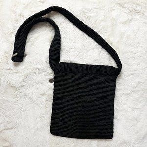The Sak Small Black Crochet Crossbody Bag